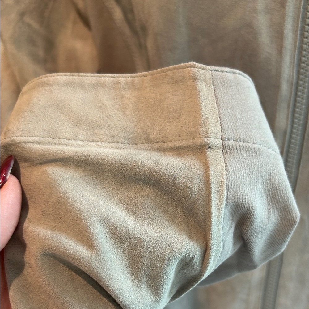 Lafayette 148 New York Olive Suede Leather Women's Jacket Size 16 - Picture 6 of 10